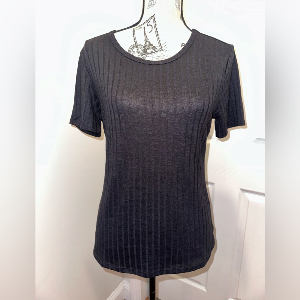 Vintage America women's ribbed short sleeve tee- Large